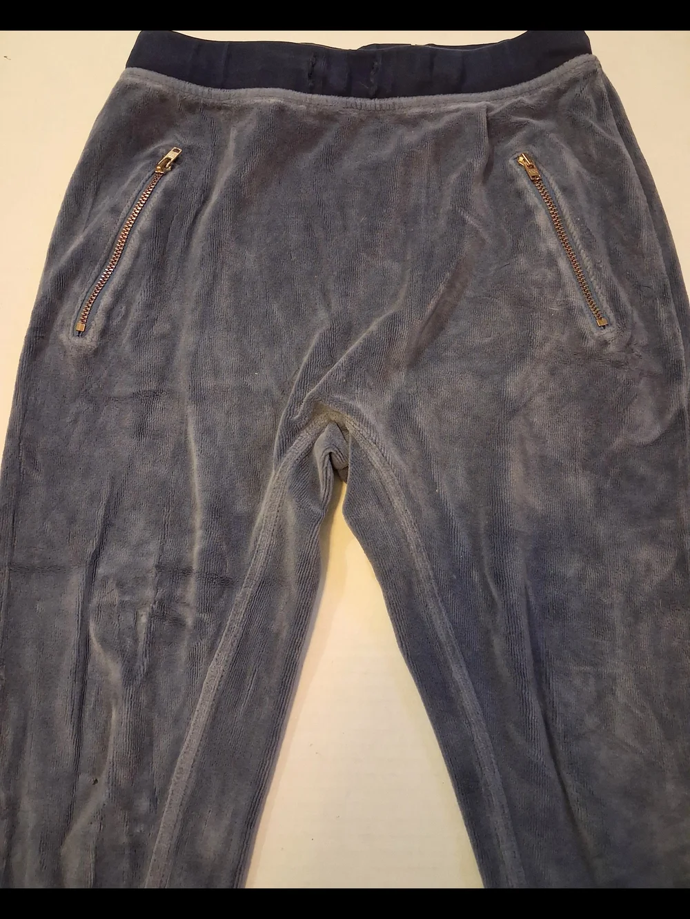 Crewcuts Girls Blue Gray Velour Jogger Pants 7